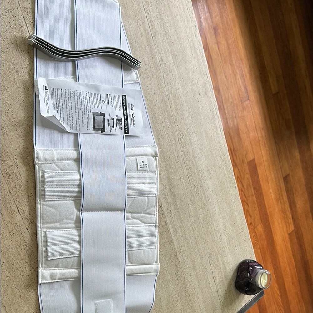 White Back Support Belt